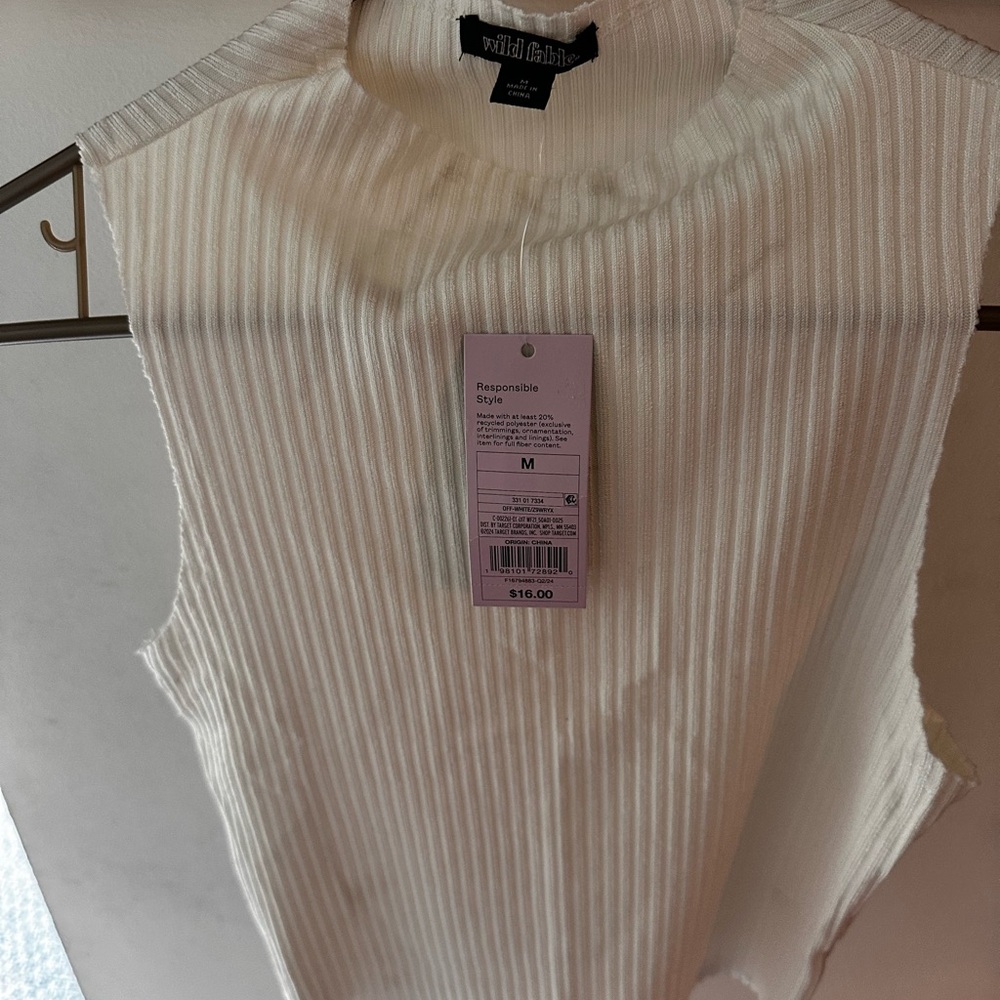 Wild Fable White Sleeveless Top
